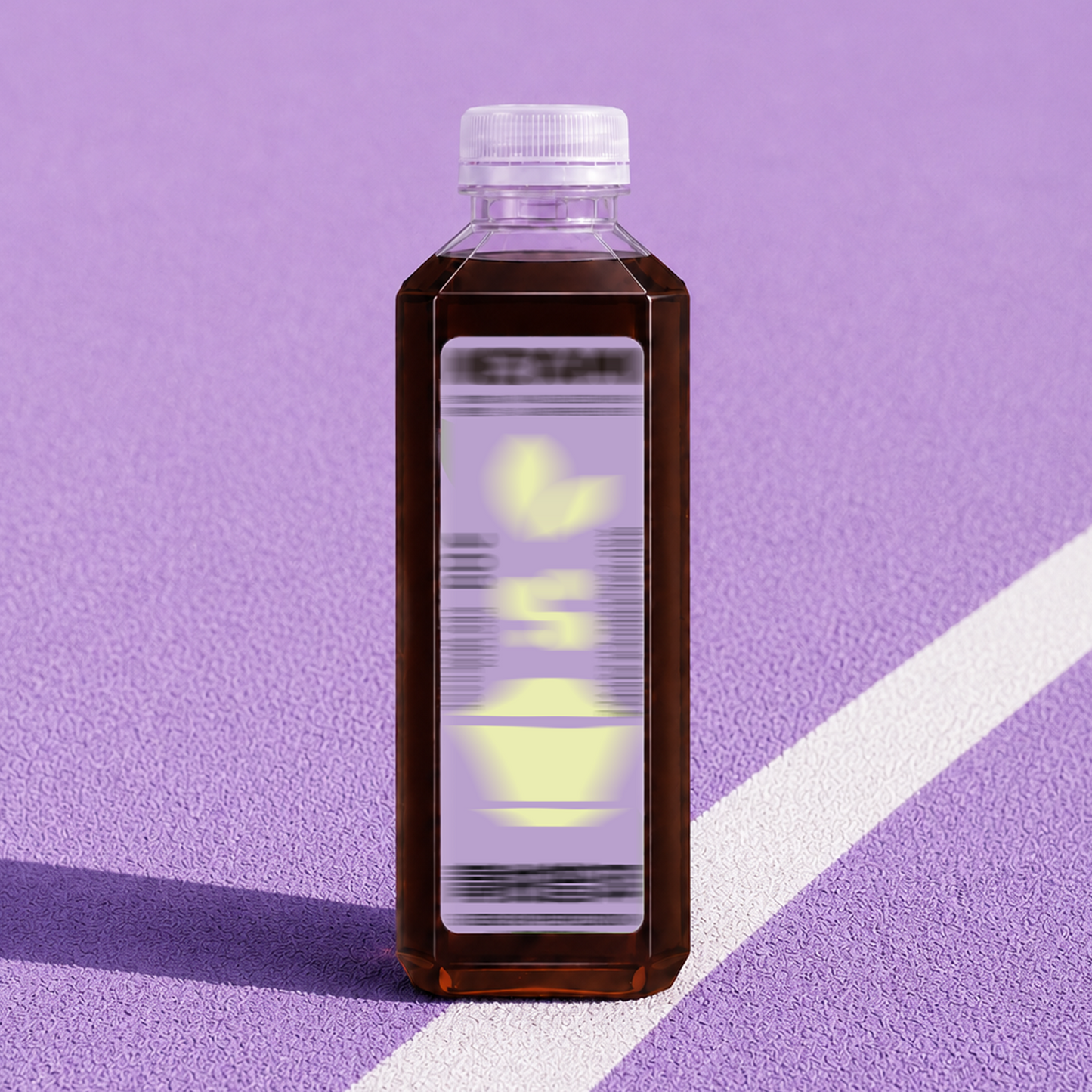 Heyami Coming Soon bottle with a label on a purple surface